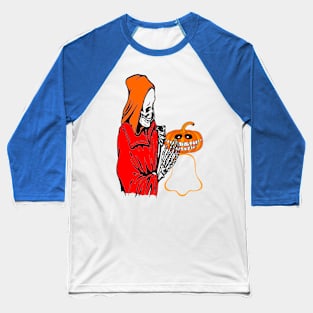 Halloween Ghost Baseball T-Shirt